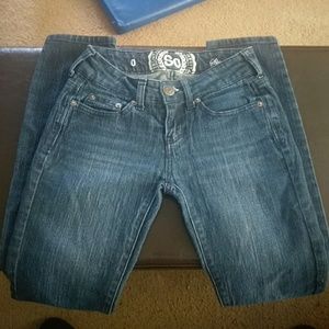 Sz 0 Dark Blue Skinny Jeans